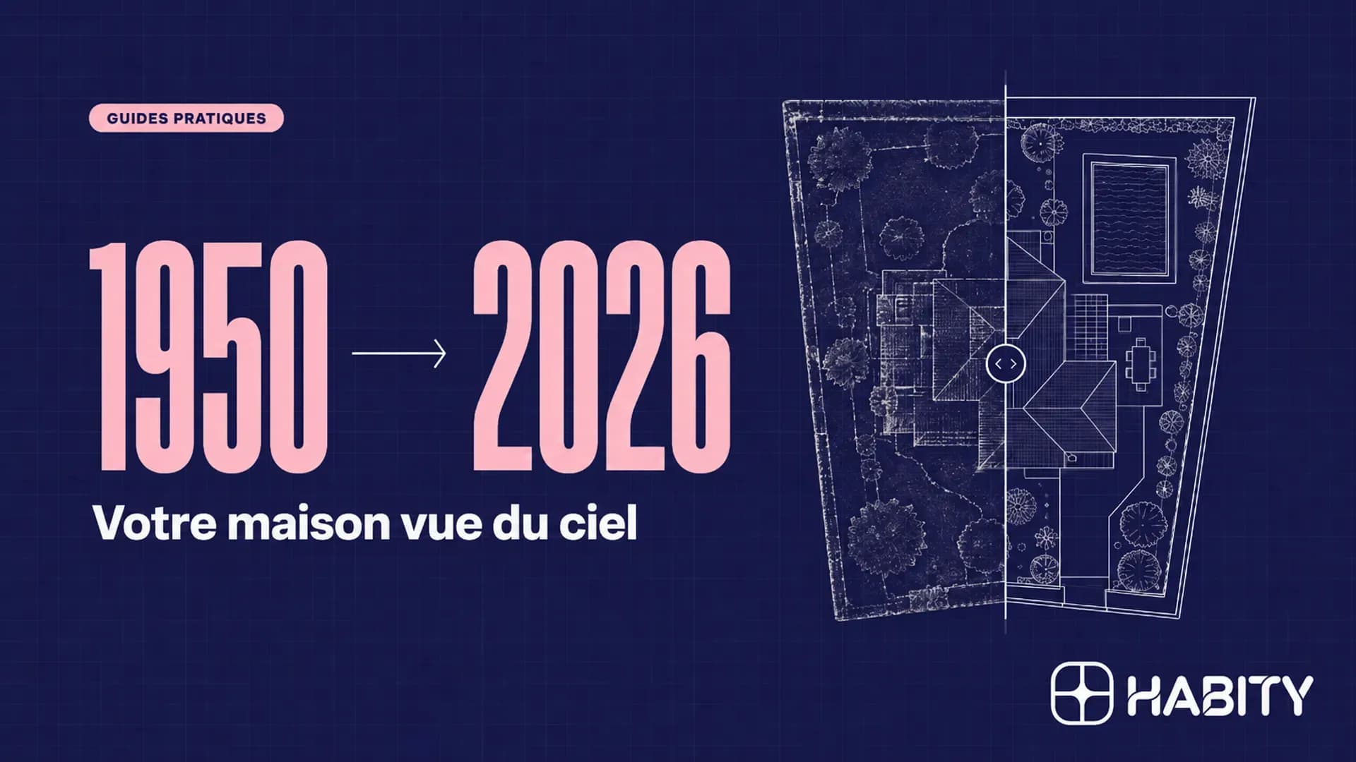 Couverture : un quartier pavillonnaire vu du ciel, d'hier à aujourd'hui