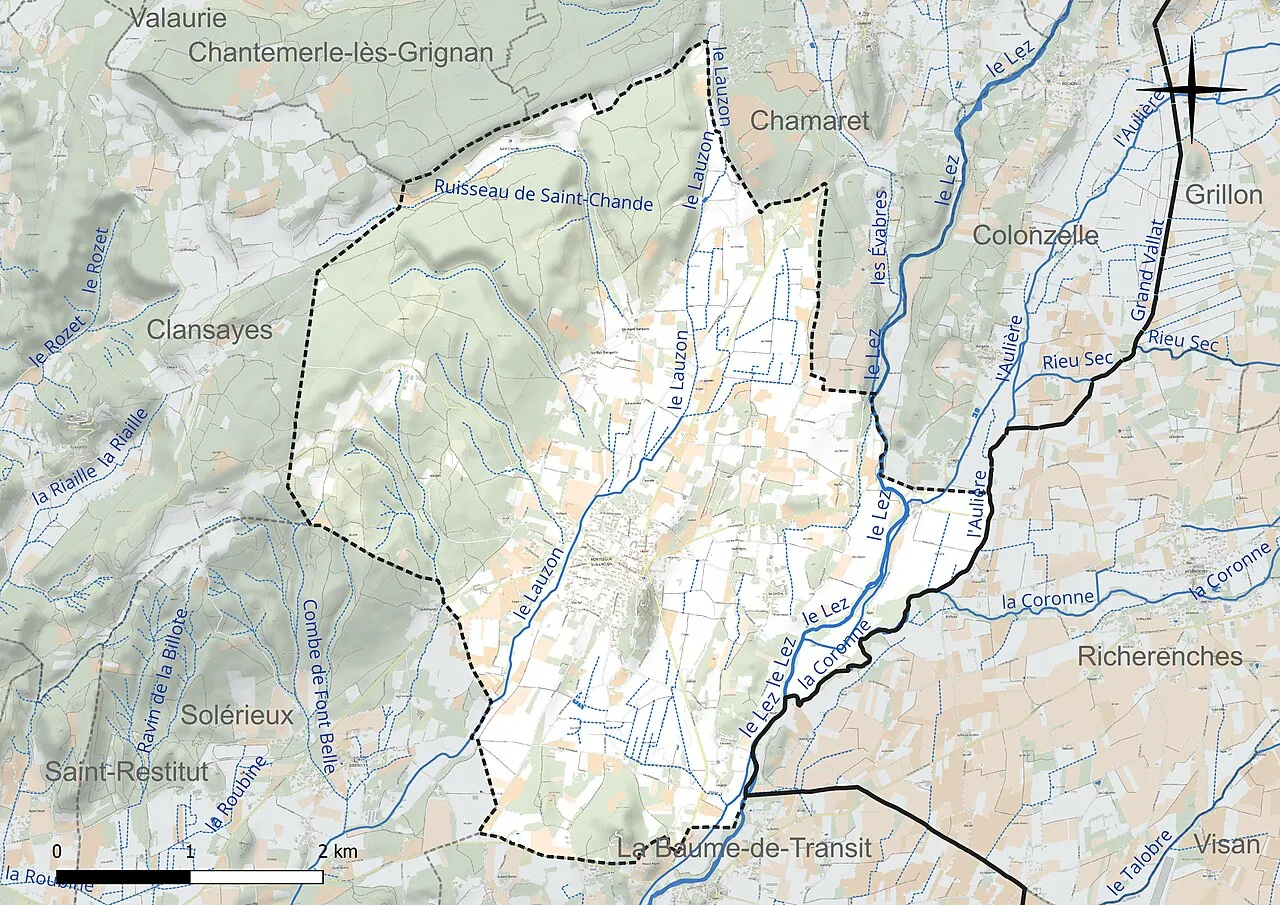 Vue de Montségur-sur-Lauzon